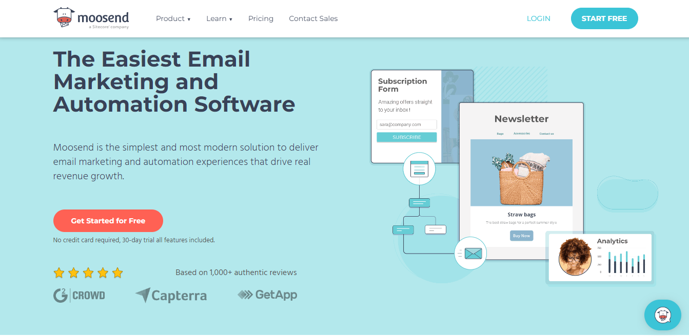 Moosend Email Marketing Software