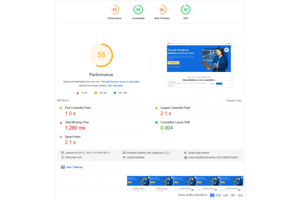 Bluehost Page Load Speed - Digital Network Savvy