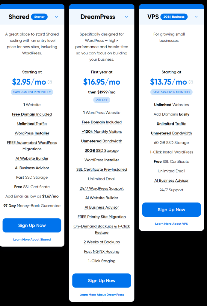 Dreamhost Pricing - Digital Network Savvy