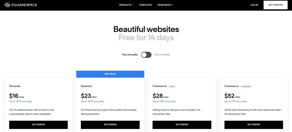 Squarespace Plans and Pricing - Digital Network Savvy