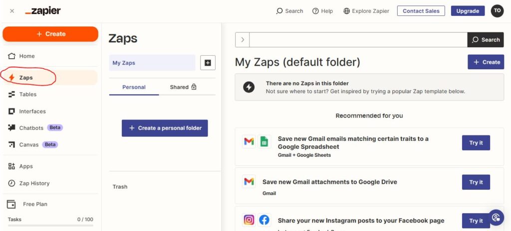 Zapier Create a Zap - Digital Network Savvy