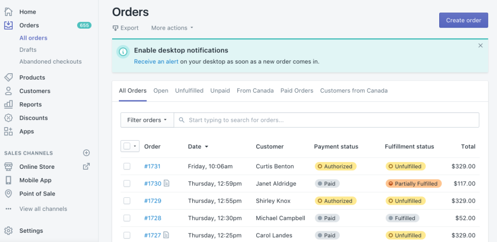 Shopify Control Panel - Digital Network Savvy