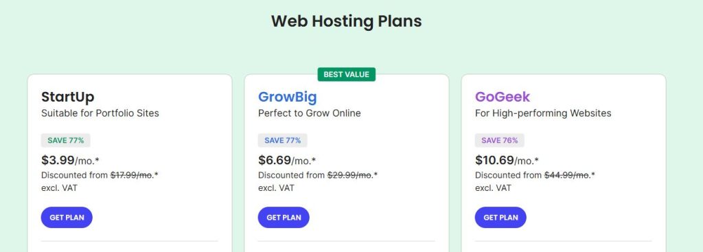 SiteGround Web Hosting Plans and Pricing - Digital Network Savvy