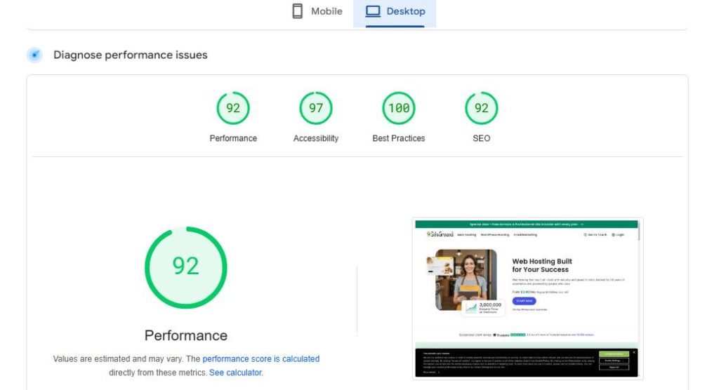 Siteground Page Load Insight - Digital Network Savvy